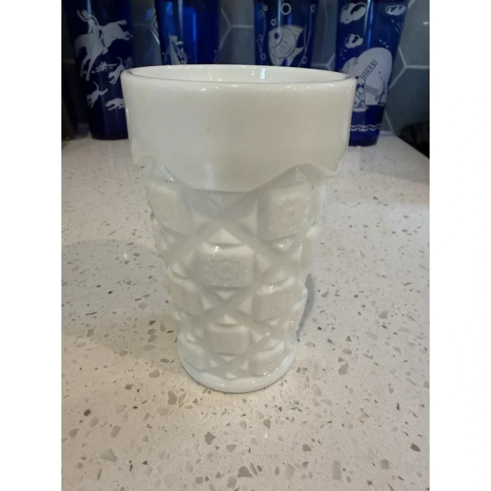 Westmoreland Old Quilt Milk Glass 5
